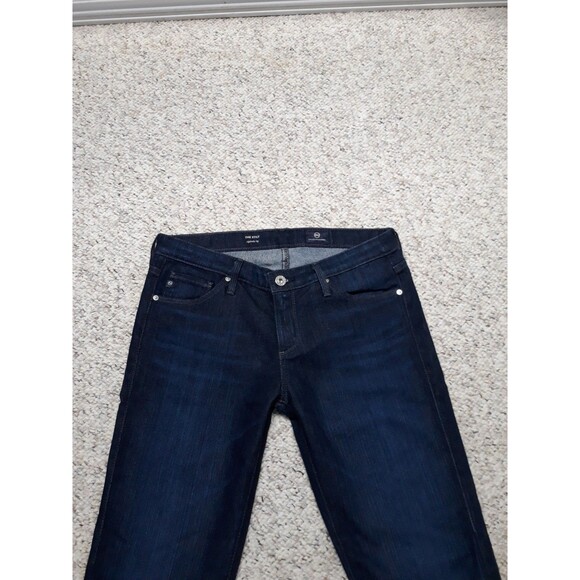 28r AG Adriana Goldsmith The Stlit Cigarette Leg Dark Wash With Stretch - Picture 4 of 8